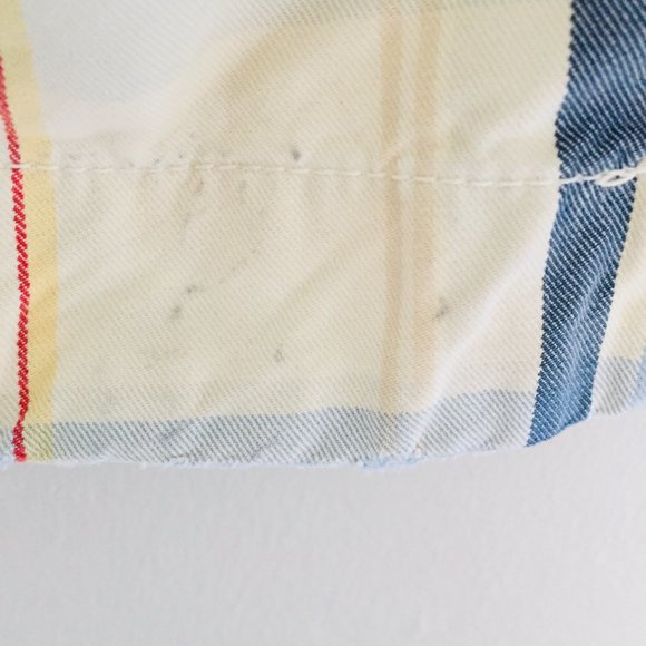 Abercrombie & Fitch Cream/Blue Plaid Button Fly Shorts Size 30 - Picture 6 of 6